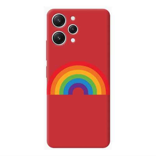Xiaomi Redmi 12 Rainbow Mini Red Colored Silicone TPU Θήκη