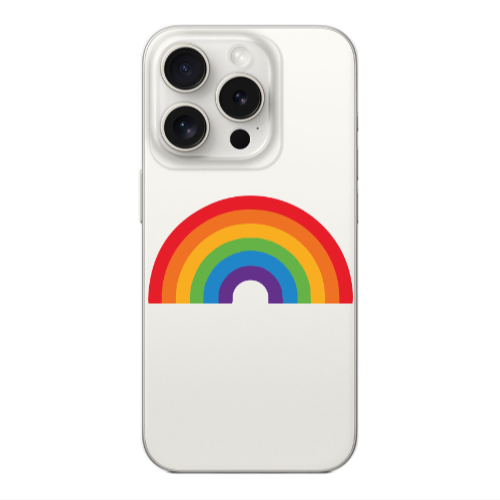 Apple iPhone 15 Pro Max Rainbow Mini Transparent Silicone TPU Θήκη