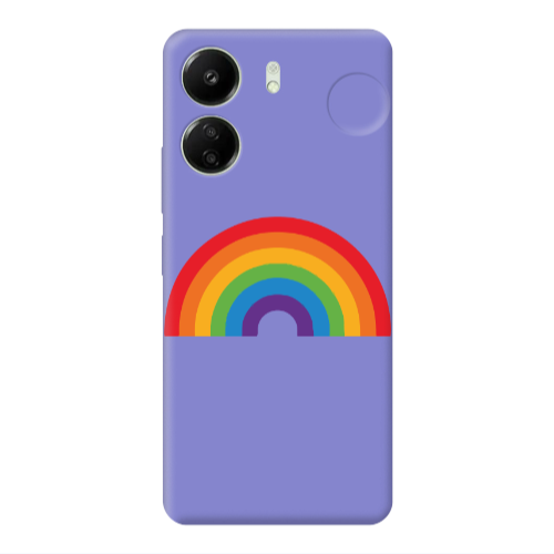 Xiaomi Redmi 13C Rainbow Mini Purple Colored Silicone TPU Θήκη