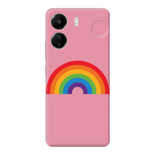 Xiaomi Redmi 13C Rainbow Mini Pink Colored Silicone TPU Θήκη