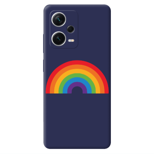 Xiaomi Poco X5 Rainbow Mini Dark blue Colored Silicone TPU Θήκη