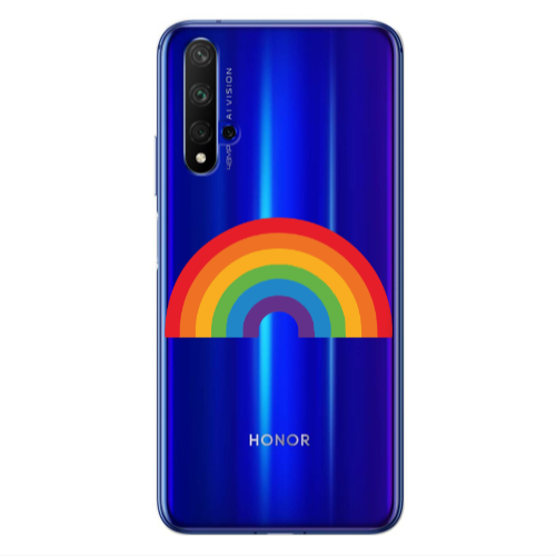 Huawei Nova 5 T Rainbow Mini Transparent Silicone TPU Θήκη