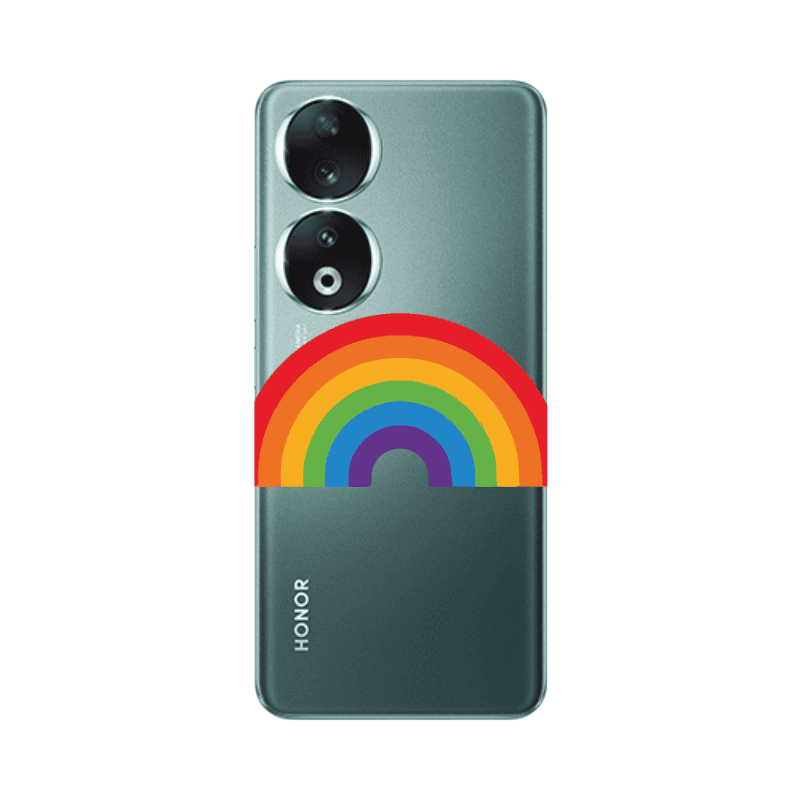 Honor 90 5G Rainbow Mini Transparent Silicone TPU Θήκη
