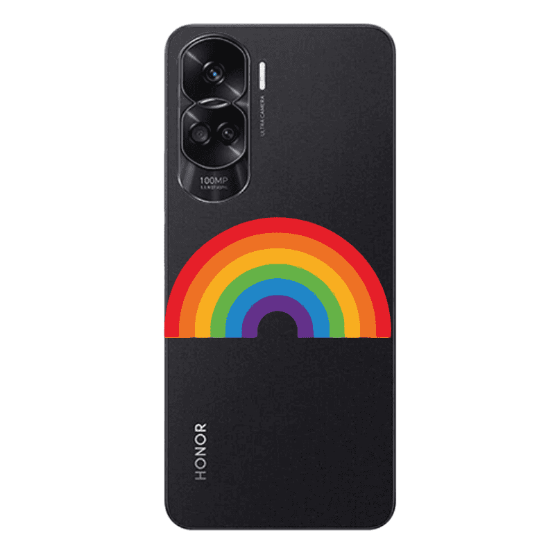 Honor 90 Lite 5G Rainbow Mini Transparent Silicone TPU Θήκη