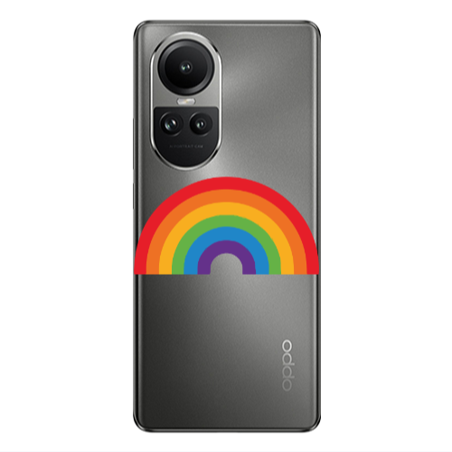 Oppo Reno10 5G Rainbow Mini Transparent Silicone TPU Θήκη