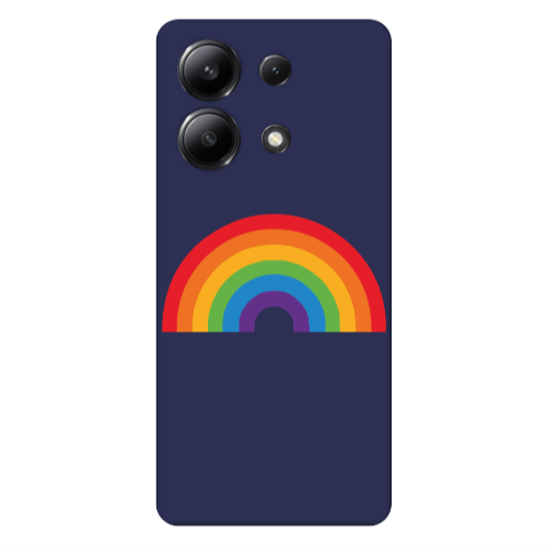 Xiaomi Redmi Note 13 4G Rainbow Mini Dark blue Colored Silicone TPU Θήκη