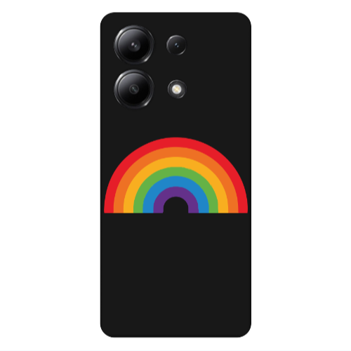 Xiaomi Redmi Note 13 4G Rainbow Mini Black Colored Silicone TPU Θήκη