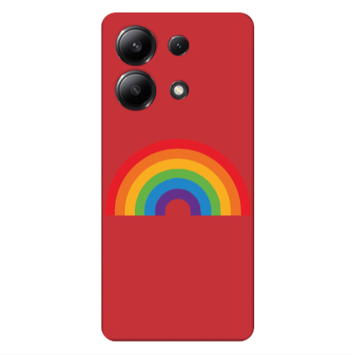 Xiaomi Redmi Note 13 4G Rainbow Mini Red Colored Silicone TPU Θήκη