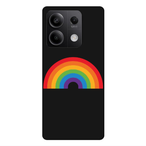 Xiaomi Redmi Note 13Pro 5G Rainbow Mini Black Colored Silicone TPU Θήκη