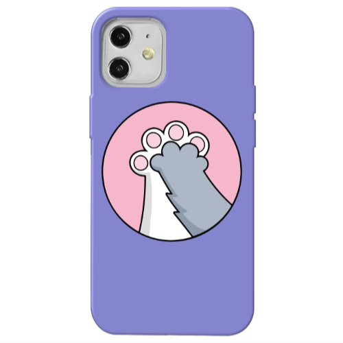 Apple iPhone 12 Come on Bro Purple Colored Silicone TPU Θήκη