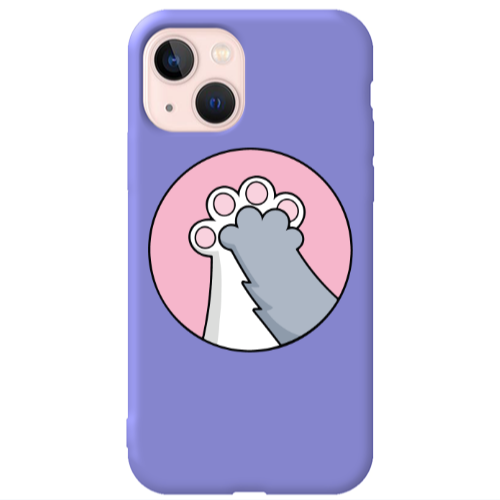 Apple iPhone 13 Come on Bro Purple Colored Silicone TPU Θήκη