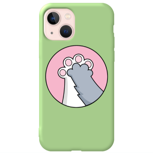 Apple iPhone 13 Come on Bro Light Green Colored Silicone TPU Θήκη