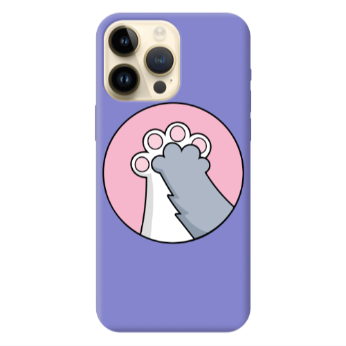 Apple iPhone 13 Pro Max Come on Bro Purple Colored Silicone TPU Θήκη