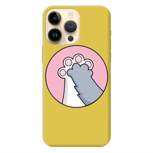 Apple iPhone 13 Pro Max Come on Bro Yellow Colored Silicone TPU Θήκη