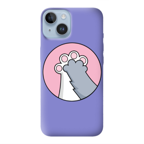 Apple iPhone 14  Come on Bro Purple Colored Silicone TPU Θήκη