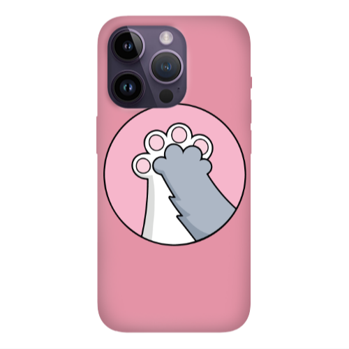 Apple iPhone 14 Pro Max Come on Bro Pink Colored Silicone TPU Θήκη