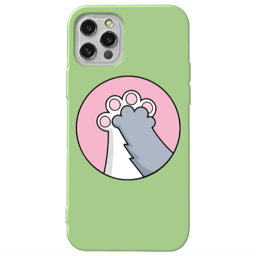 Apple iPhone 12 Pro Come on Bro Light Green Colored Silicone TPU Θήκη