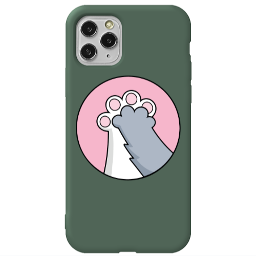 Apple iPhone 11 Pro Max Come on Bro Dark Green Colored Silicone TPU Θήκη
