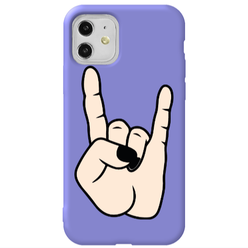 Apple iPhone 11  Rock Purple Colored Silicone TPU Θήκη