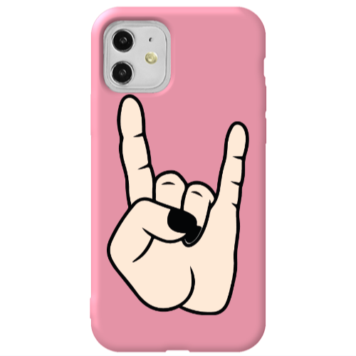 Apple iPhone 11  Rock Pink Colored Silicone TPU Θήκη