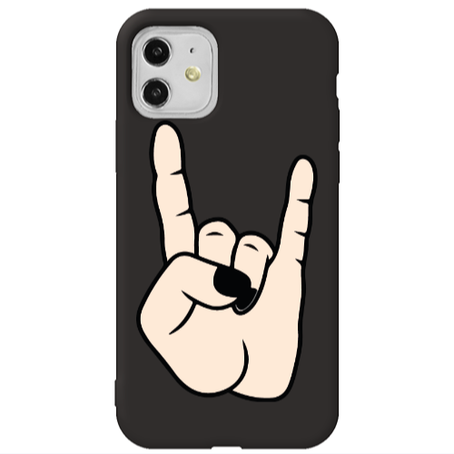 Apple iPhone 11  Rock Black Colored Silicone TPU Θήκη