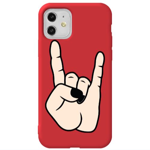 Apple iPhone 11  Rock Red Colored Silicone TPU Θήκη