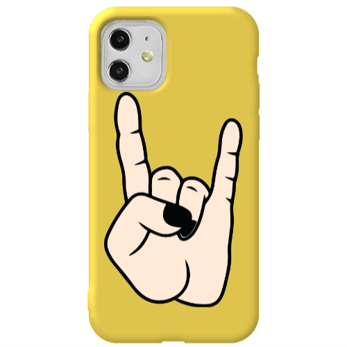Apple iPhone 11  Rock Yellow Colored Silicone TPU Θήκη
