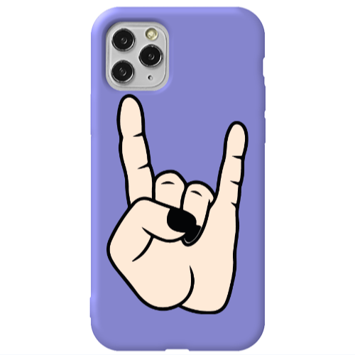 Apple iPhone 11 Pro Rock Purple Colored Silicone TPU Θήκη