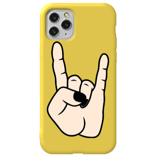 Apple iPhone 11 Pro Rock Yellow Colored Silicone TPU Θήκη