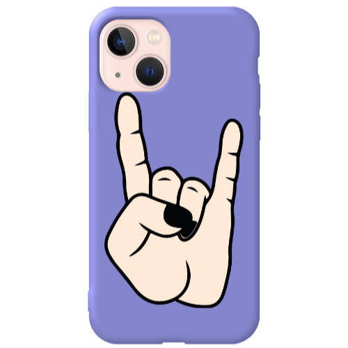 Apple iPhone 13 Rock Purple Colored Silicone TPU Θήκη