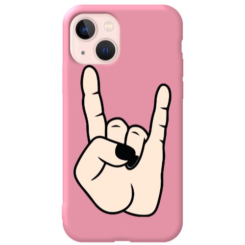 Apple iPhone 13 Rock Pink Colored Silicone TPU Θήκη