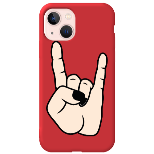 Apple iPhone 13 Rock Red Colored Silicone TPU Θήκη