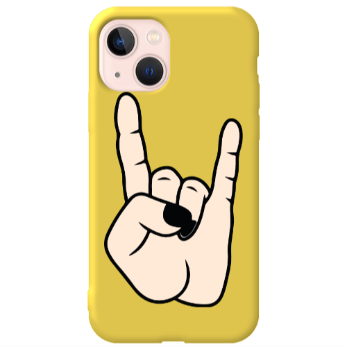 Apple iPhone 13 Rock Yellow Colored Silicone TPU Θήκη