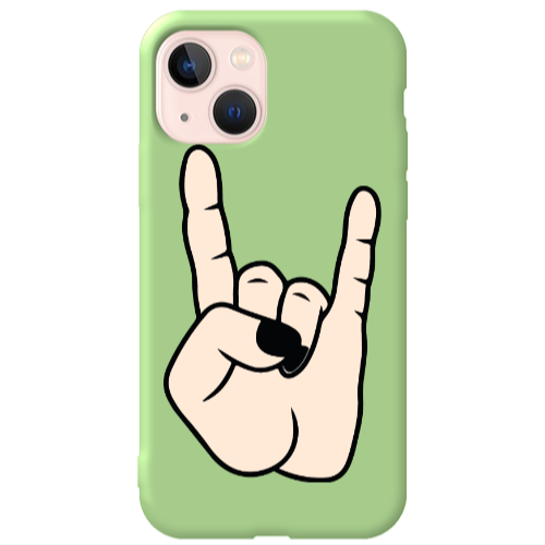 Apple iPhone 13 Rock Light Green Colored Silicone TPU Θήκη