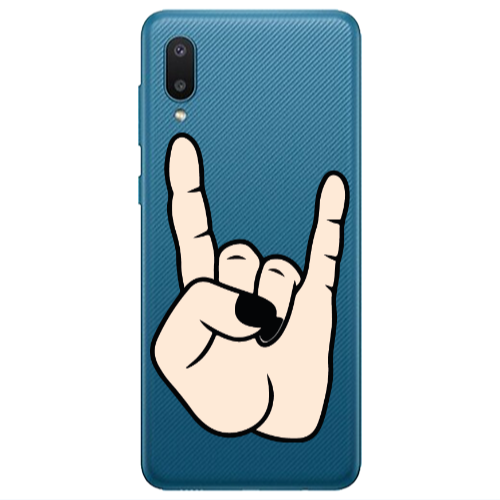 Samsung A02 Rock Transparent Silicone TPU Θήκη