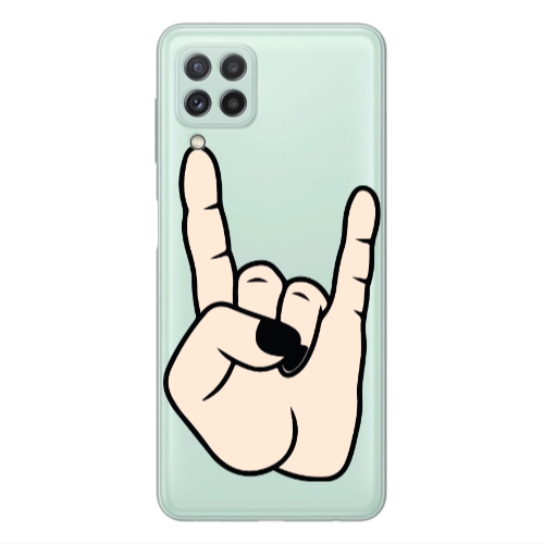 Samsung A22 4G Rock Transparent Silicone TPU Θήκη