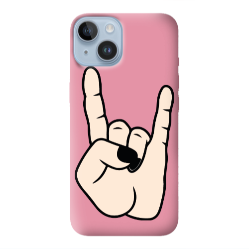Apple iPhone 14  Rock Pink Colored Silicone TPU Θήκη