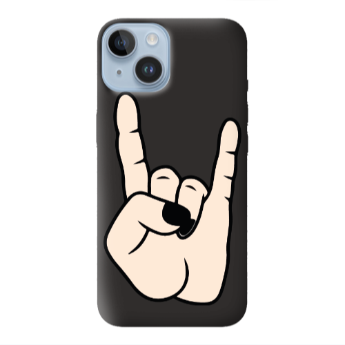 Apple iPhone 14 Plus Rock Black Colored Silicone TPU Θήκη