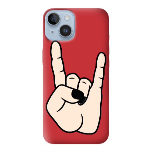 Apple iPhone 14 Plus Rock Red Colored Silicone TPU Θήκη