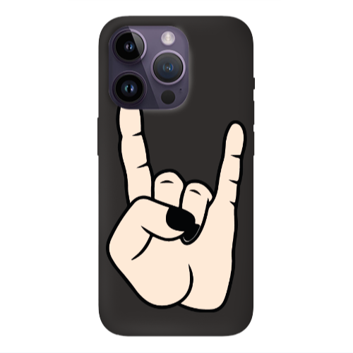 Apple iPhone 14 Pro  Rock Black Colored Silicone TPU Θήκη