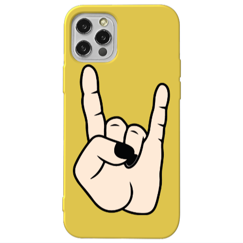 Apple iPhone 12 Pro Rock Yellow Colored Silicone TPU Θήκη