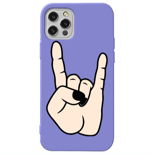 Apple iPhone 12 Pro Max Rock Purple Colored Silicone TPU Θήκη