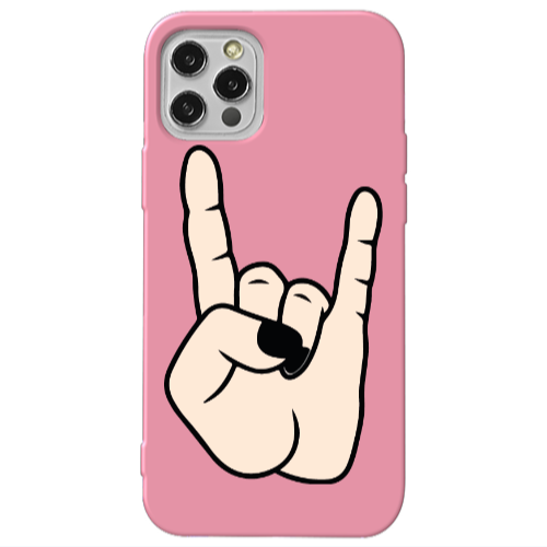 Apple iPhone 12 Pro Max Rock Pink Colored Silicone TPU Θήκη