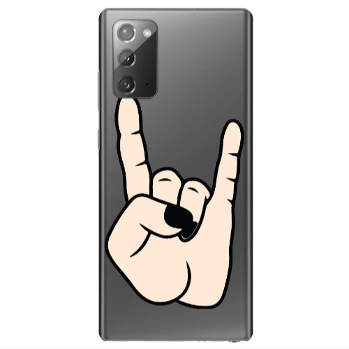 Samsung Note 20 Rock Transparent Silicone TPU Θήκη