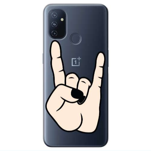 Oneplus Nord 100 Rock Transparent Silicone TPU Θήκη