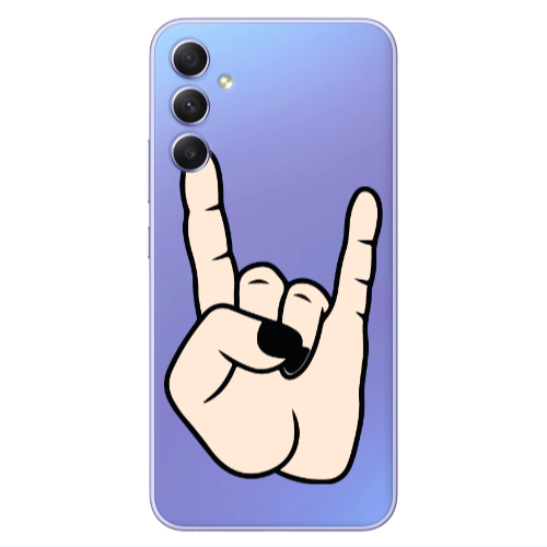 Samsung A34 Rock Transparent Silicone TPU Θήκη