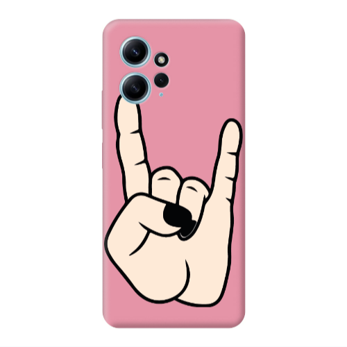 Xiaomi Redmi Note 12 4G Rock Pink Colored Silicone TPU Θήκη