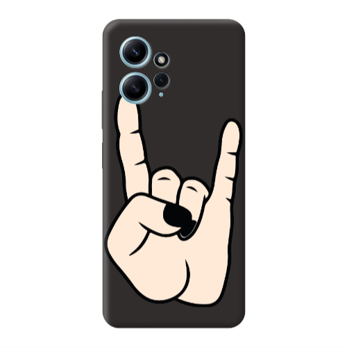 Xiaomi Redmi Note 12 4G Rock Black Colored Silicone TPU Θήκη
