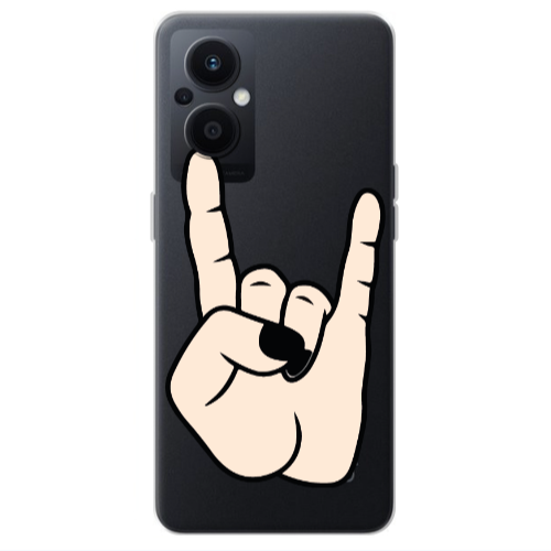 Oppo Reno 7 Lite Rock Transparent Silicone TPU Θήκη
