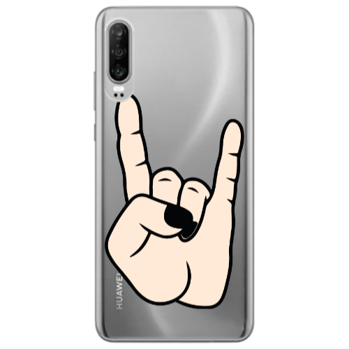 Huawei P30 Rock Transparent Silicone TPU Θήκη